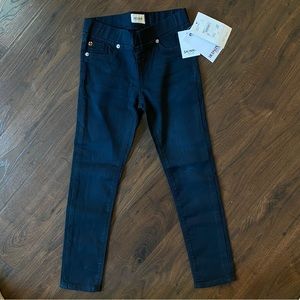 NWT! Hudson kids skinny pull-on black jeans, size 6 girls.